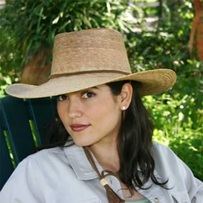 Outback Burnt Palm Leaf Sun Hat up to 2XL - Tula Hats Gambler Hat Tula Hats