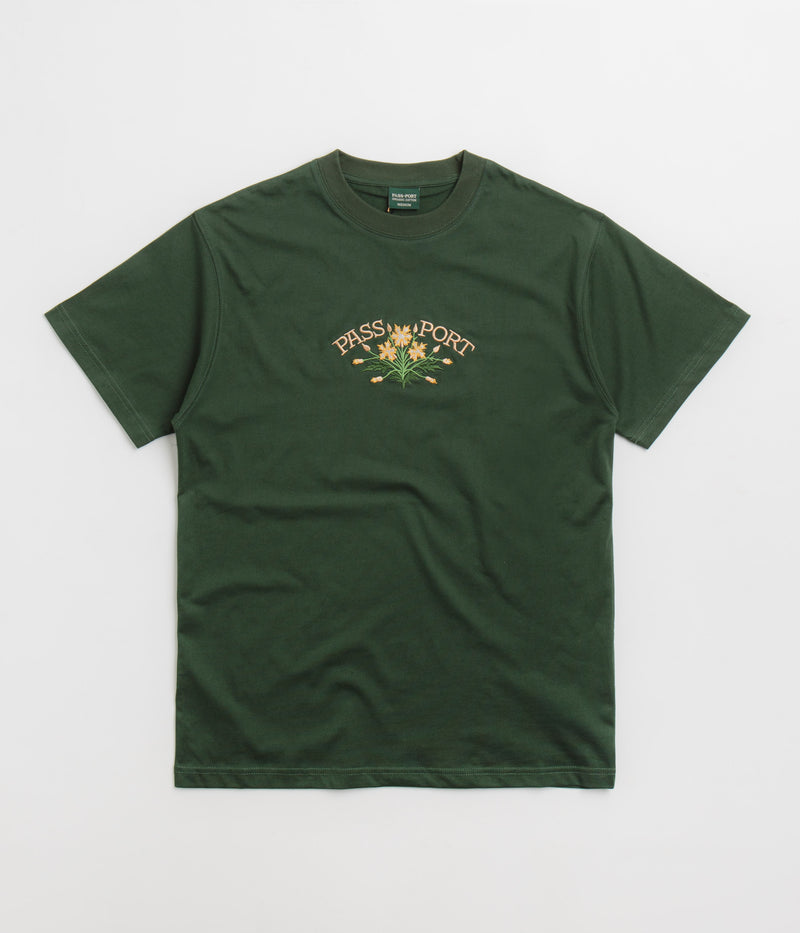 Pass Port Bloom Organic T-Shirt in Forest Green