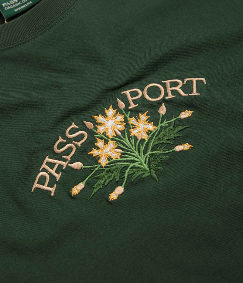 Pass Port Bloom Organic T-Shirt in Forest Green