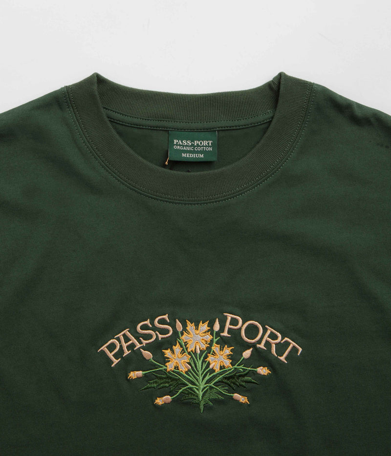Pass Port Bloom Organic T-Shirt in Forest Green