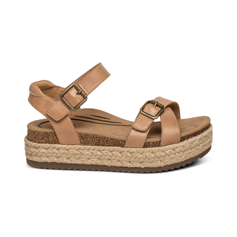 Paula Arch Support Platform Sandal #color_camel