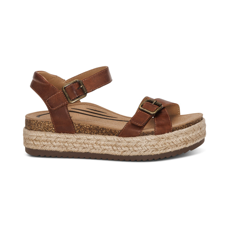 Paula Arch Support Platform Sandal #color_walnut