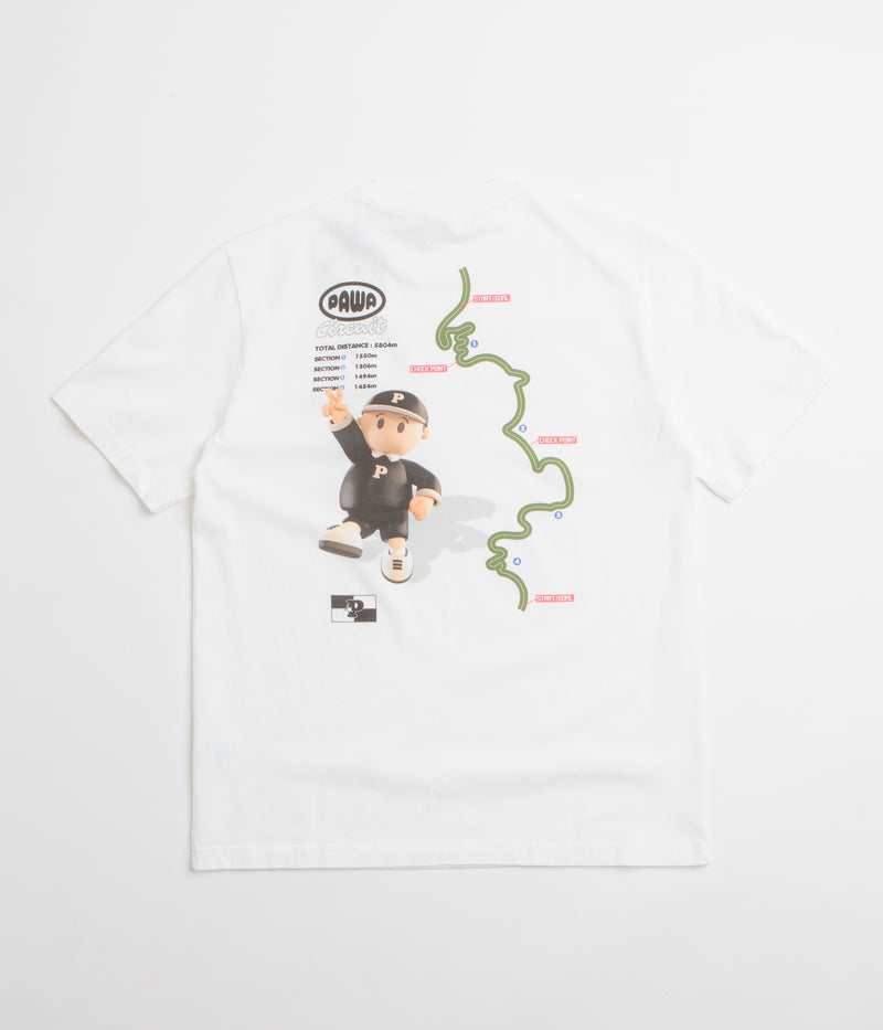 Pawa Speed Sports Drift Map T-Shirt in White