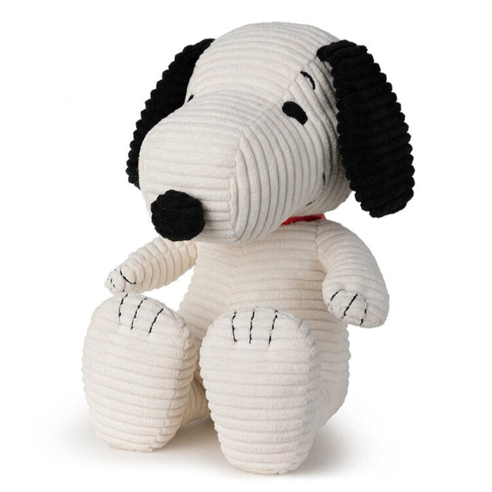Peanut Snoopy Sitting Corduroy Cream Plush
