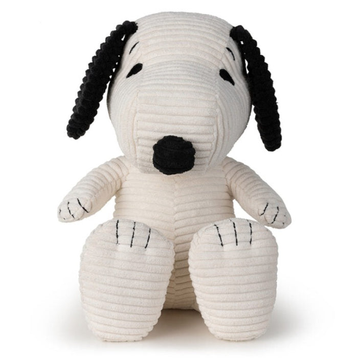 Peanut Snoopy Sitting Corduroy Cream Plush