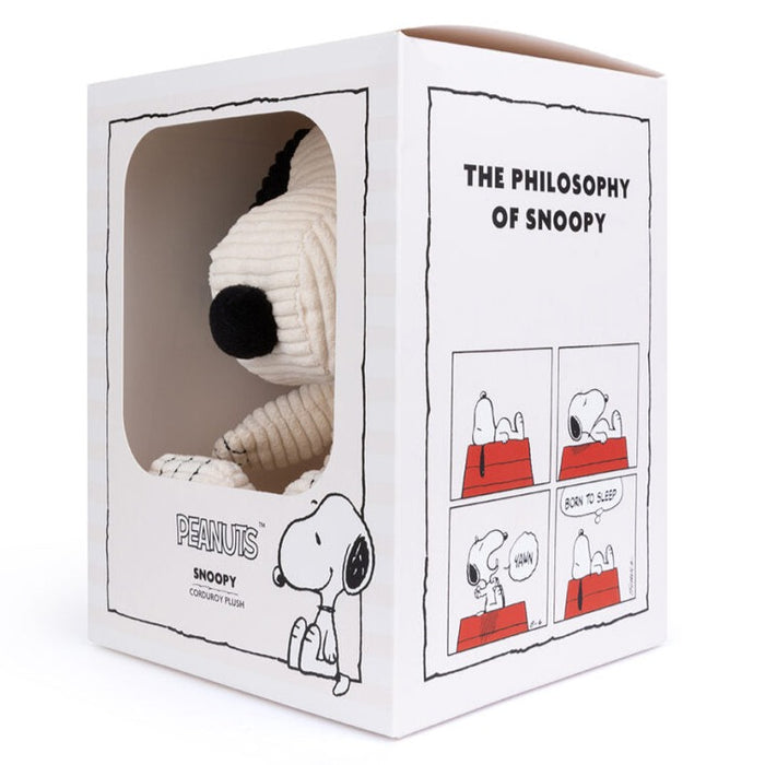 Peanut Snoopy Sitting Corduroy Cream Plush
