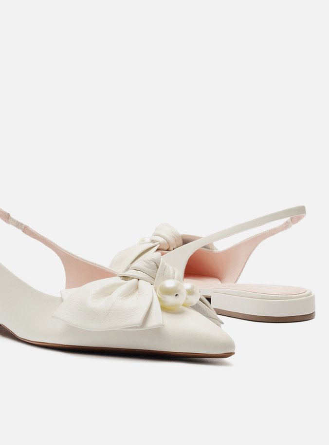 Pearl Leather Ballet Flats RESORT 25