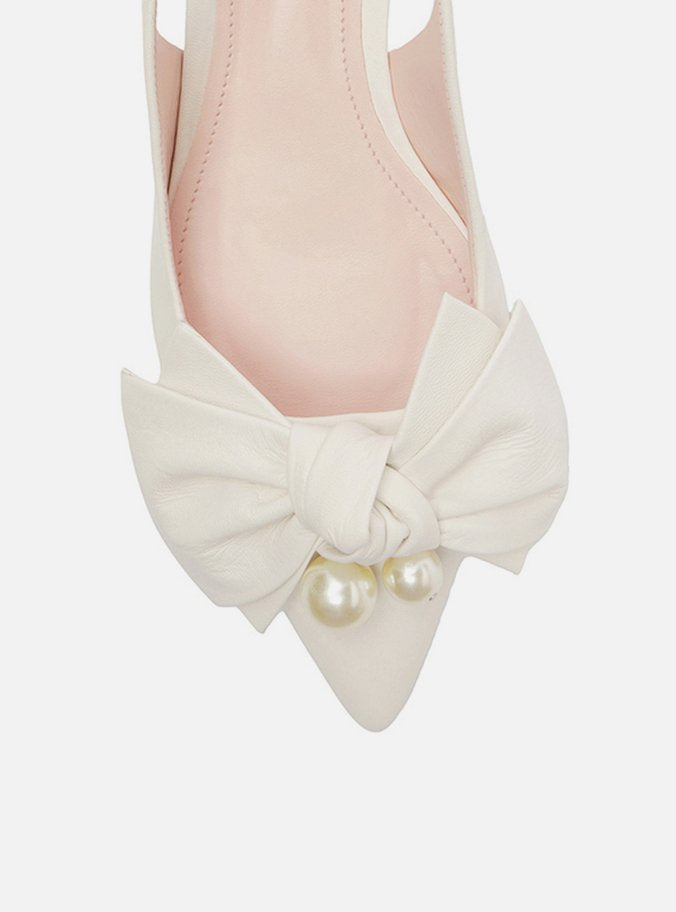 Pearl Leather Ballet Flats RESORT 25