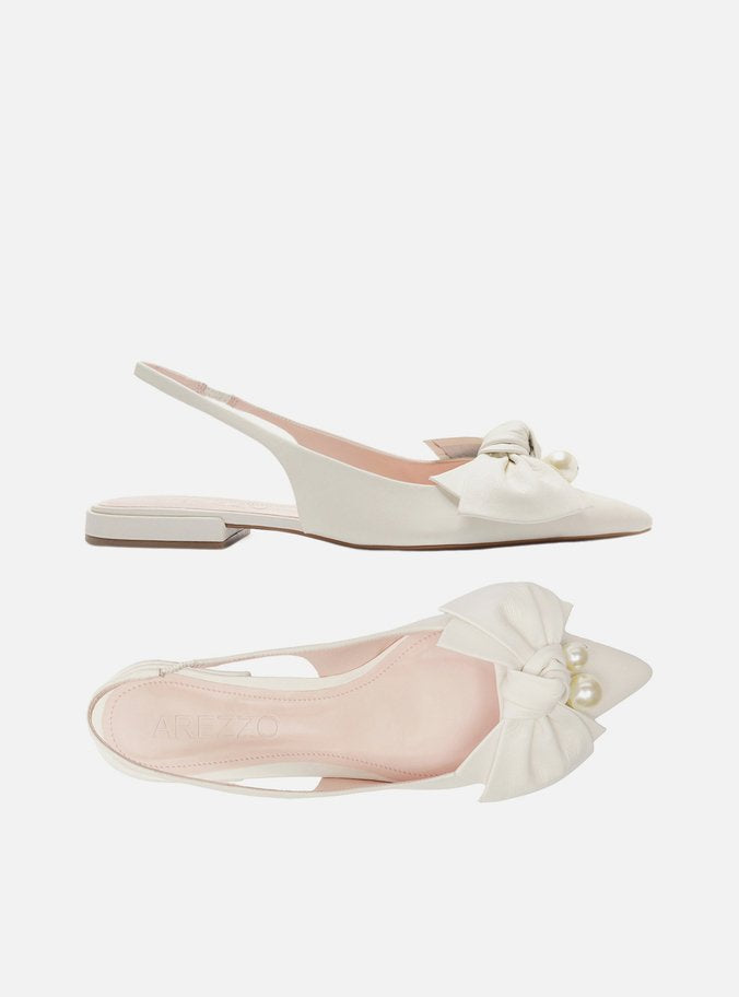 Pearl Leather Ballet Flats RESORT 25