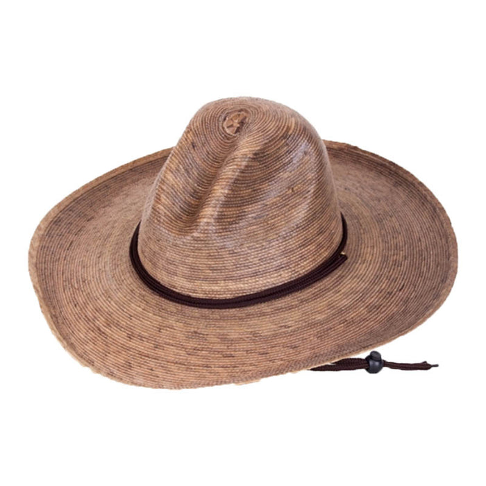 Pecos Burnt Palm Leaf Safari Hat with Chin Strap, 2XL - Tula Hats Cowboy Hat Tula Hats TU1-9820 Burnt Palm XXL (61 - 62 cm)
