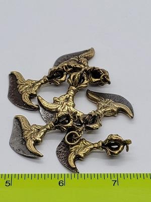 Pendant, Kartika w/Dorje Handle Solid Brass