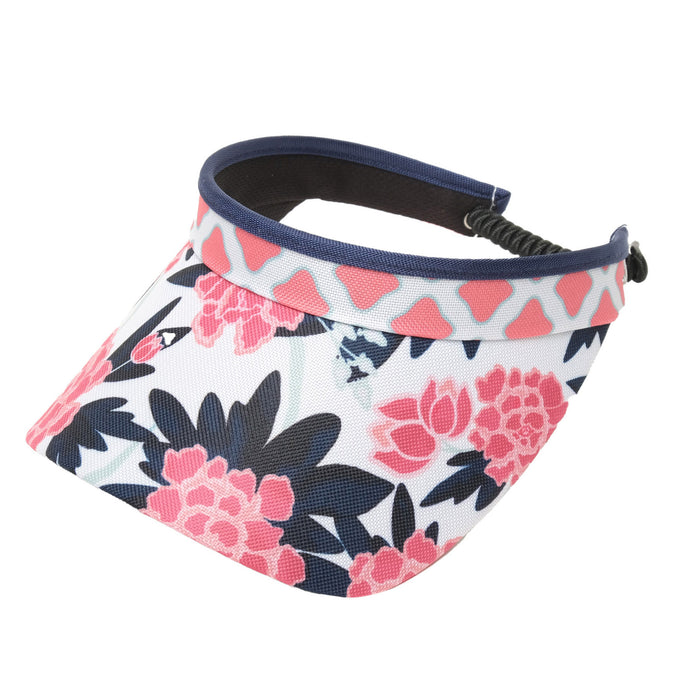 Peonies & Pars Golf Sun Visor with Coil Lace - GloveIt® Visor Cap GloveIt