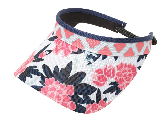 Peonies & Pars Golf Sun Visor with Coil Lace - GloveIt® Visor Cap GloveIt V418 Pink
