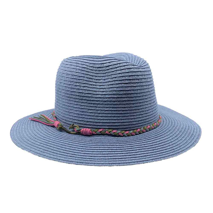 Periwinkle Safari Hat with Suede Tie - John Callanan Safari Hat Callanan Hats cr329 Periwinkle