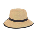 Petite Backless Facesaver Hat for Small Heads - Sunny Dayz™ Hats Facesaver Hat Sun N Sand Hats HK216A Natural / Black Small (54 cm)