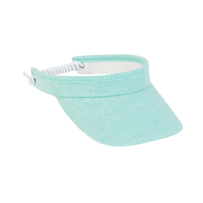 Petite Cotton Sun Visor with Coil Lace Closure - Sunny Dayz™ Visor Cap Sun N Sand Hats HK274B Mint