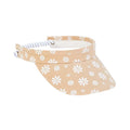 Petite Floral Print Cotton Sun Visor with Coil Closure - Sunny Dayz™ Visor Cap Sun N Sand Hats HK275A Beige