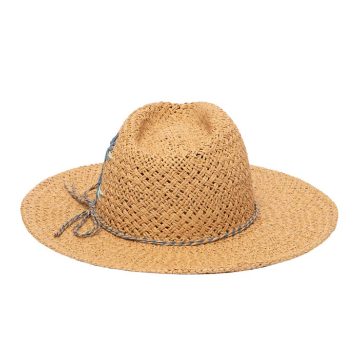 Petite Safari Hat with Embroidered Flower Accent - San Diego Hat Safari Hat San Diego Hat Company