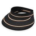 Petite Savannah Visor by Wallaroo Hat Company Visor Cap Wallaroo Hats PSAVVIS-BLK Black Small (56 cm)