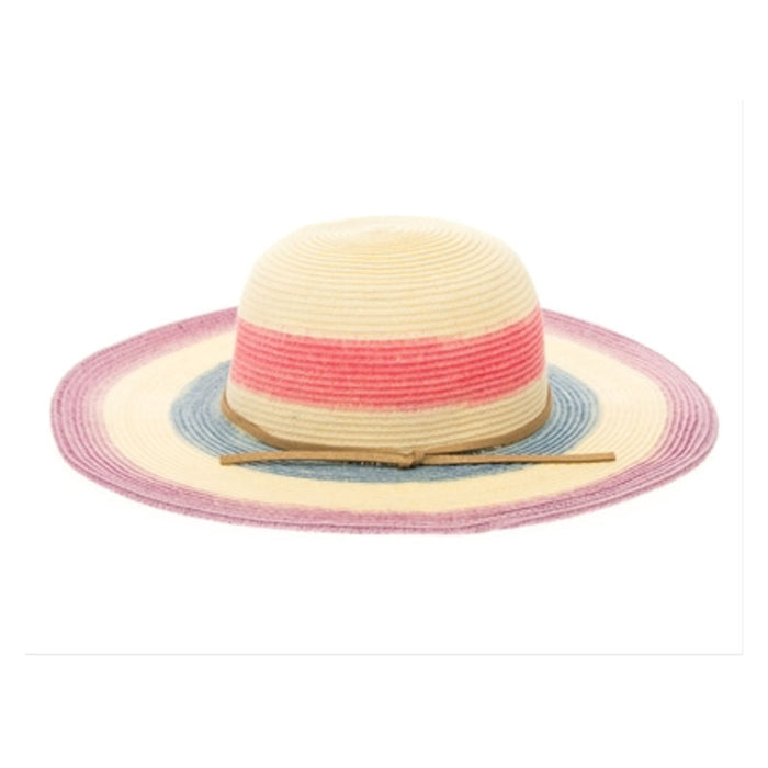 Petite Size Multi Color Wide Brim Sun Hat - Fun Day Sun Hats Wide Brim Sun Hat Boardwalk Style Hats DA2944 Ivory XXS (52 cm)