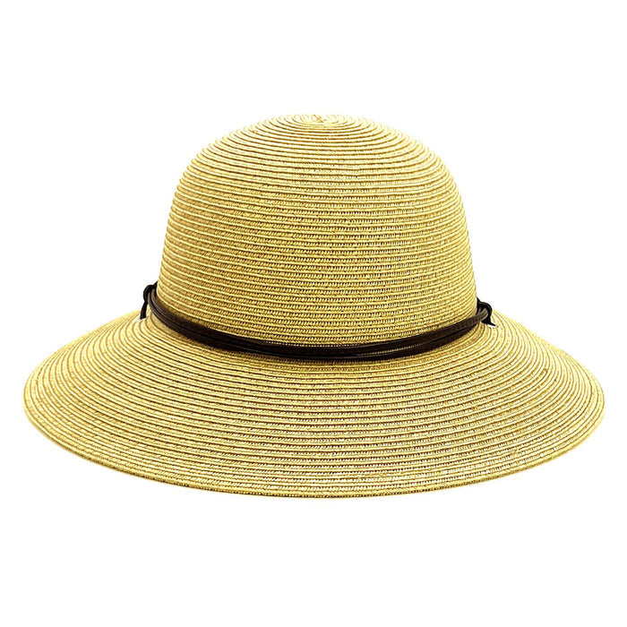 Petite Size Sun Hat with Chin Cord - Boardwalk Style Wide Brim Sun Hat Boardwalk Style Hats
