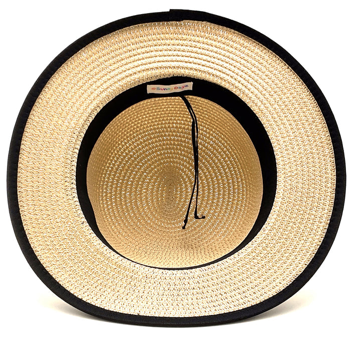 Petite Sun Hat with Ribbon and Straw Bow - Sunny Dayz™ Cloche Sun N Sand Hats