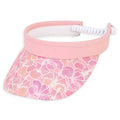 Petite Sun Visor with Coil Closure Pink Hibiscus - Sunny Dayz™ Visor Cap Sun N Sand Hats HK339 Pink XS / S (52-54 cm)