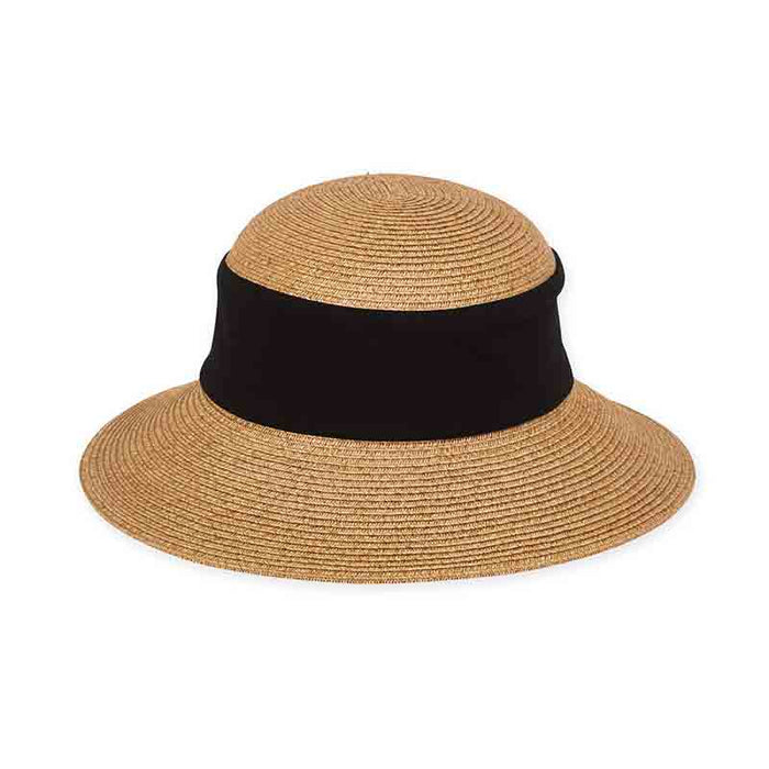 Petite Wide Brim Collapsible Sun Hat - Sunny Dayz™ Wide Brim Hat Sun N Sand Hats HK292A Natural Small (55 cm)