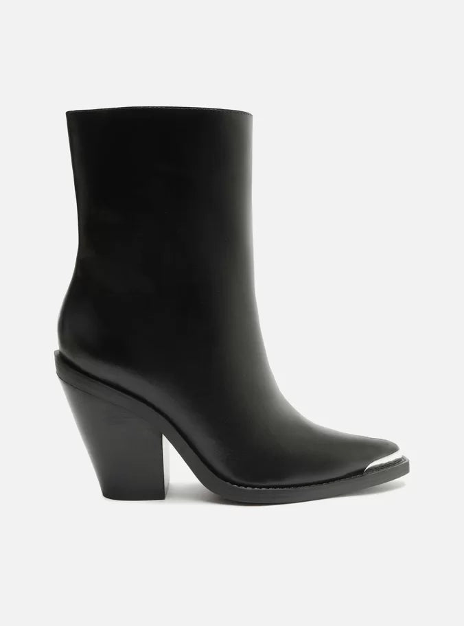 Peyton Leather Block Boot Booties FALL 24
