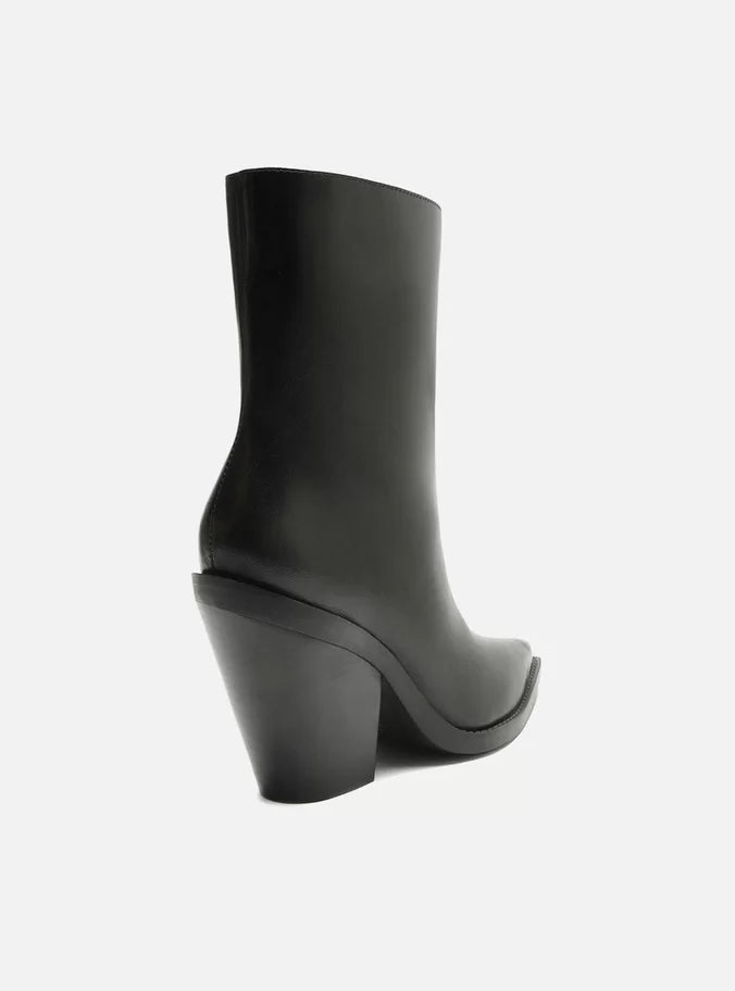 Peyton Leather Block Boot Booties FALL 24
