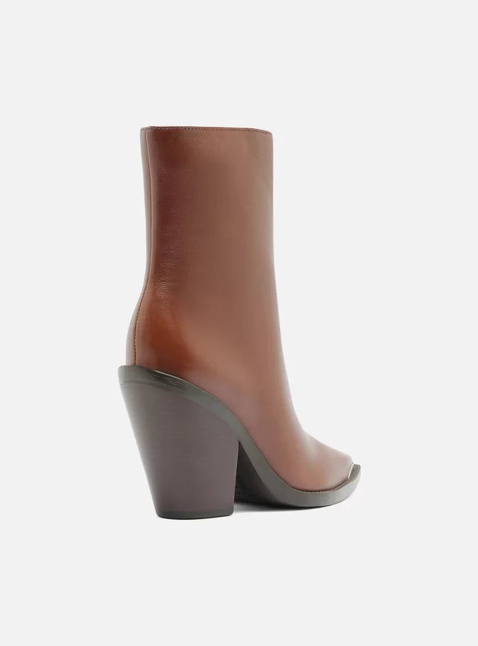 Peyton Leather Block Boot Booties FALL 24