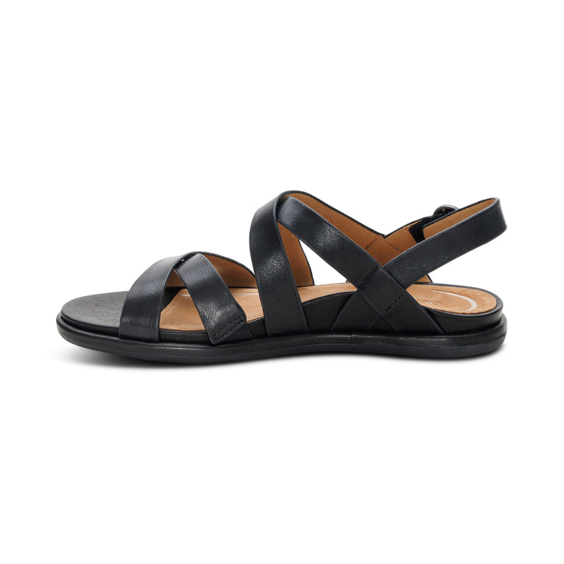 Piper Arch Support Strap Sandal #color_black