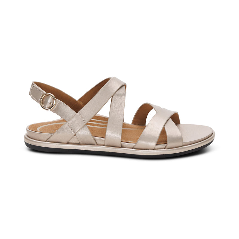 Piper Arch Support Strap Sandal #color_champagne