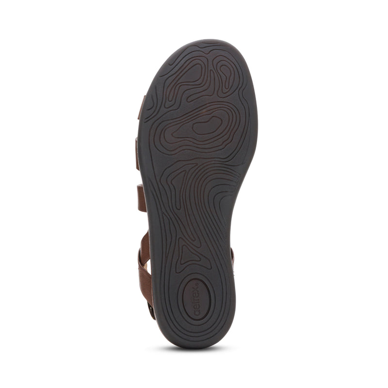 Piper Arch Support Strap Sandal bottom Angle #color_coffee