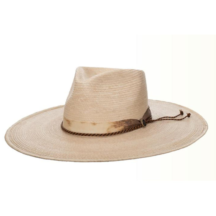 Pistol Mexican Palm Flat Brim Hat - Biltmore Hats Safari Hat Biltmore Hats BS70TFPISLXLS Natural Small  (55 cm)