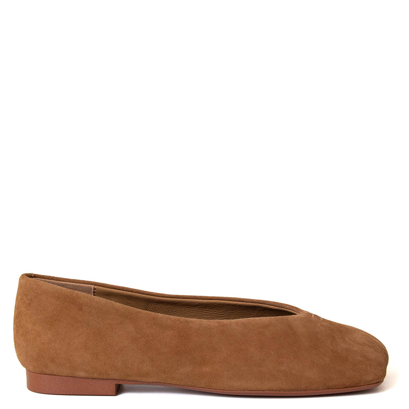 Plain Women's Suede Ballerina Flat