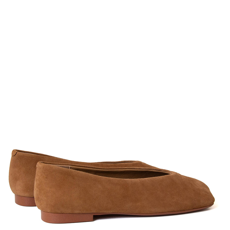 Plain Women's Suede Ballerina Flat