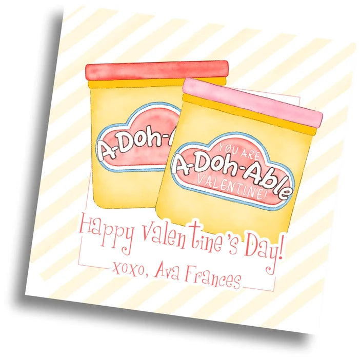 Playdoh Valentine Card - PRINTABLE