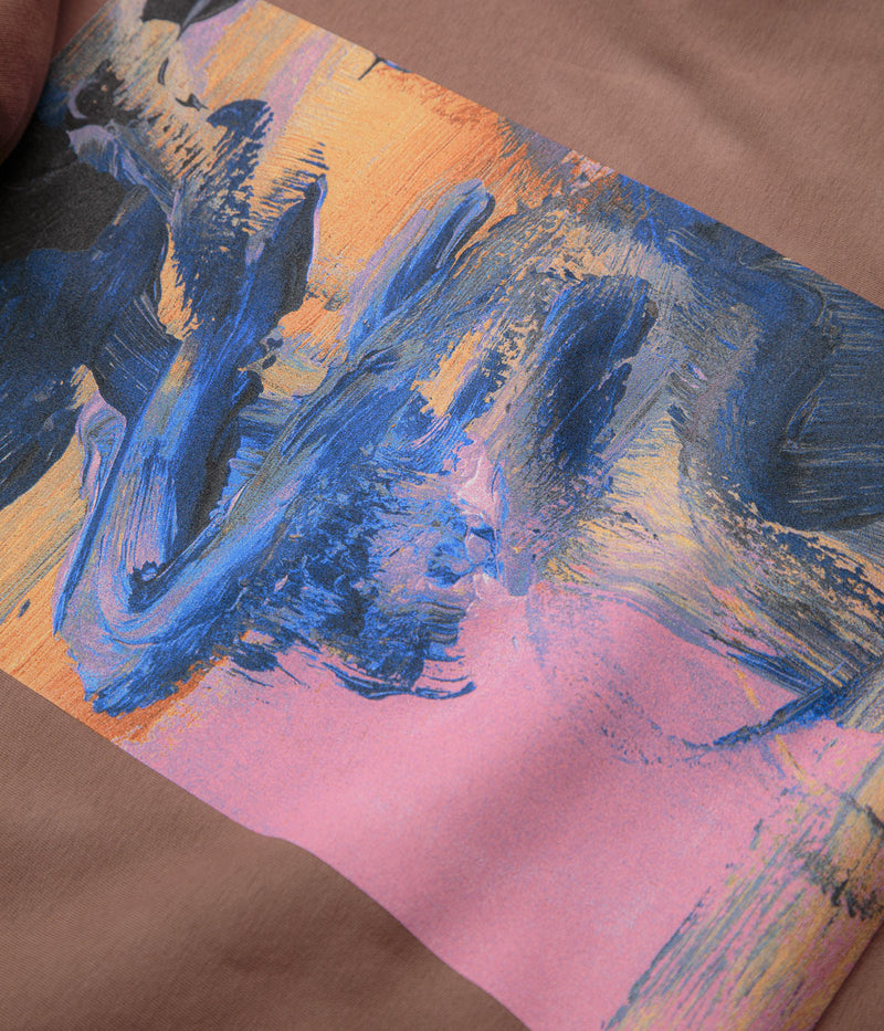 Poetic Collective Painting Hoodie in Brown