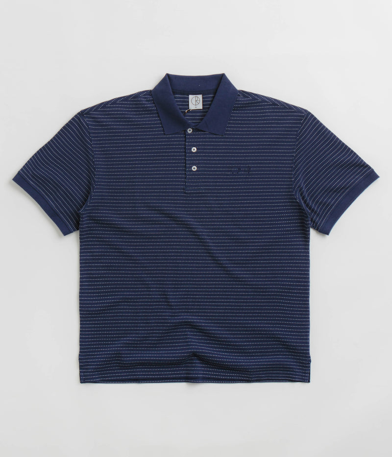 Polar Dots Surf Polo Shirt in Dark Blue