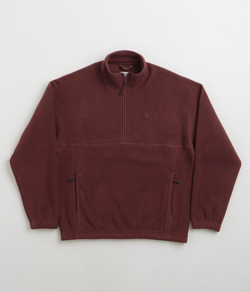 Polar Ivan Half Zip Sweatshirt in Wine