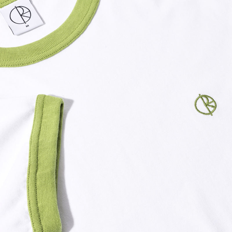 Polar Ringer T-Shirt - White/Peridot