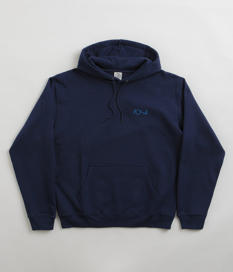 Polar Stroke Logo Dave Hoodie in Dark Blue
