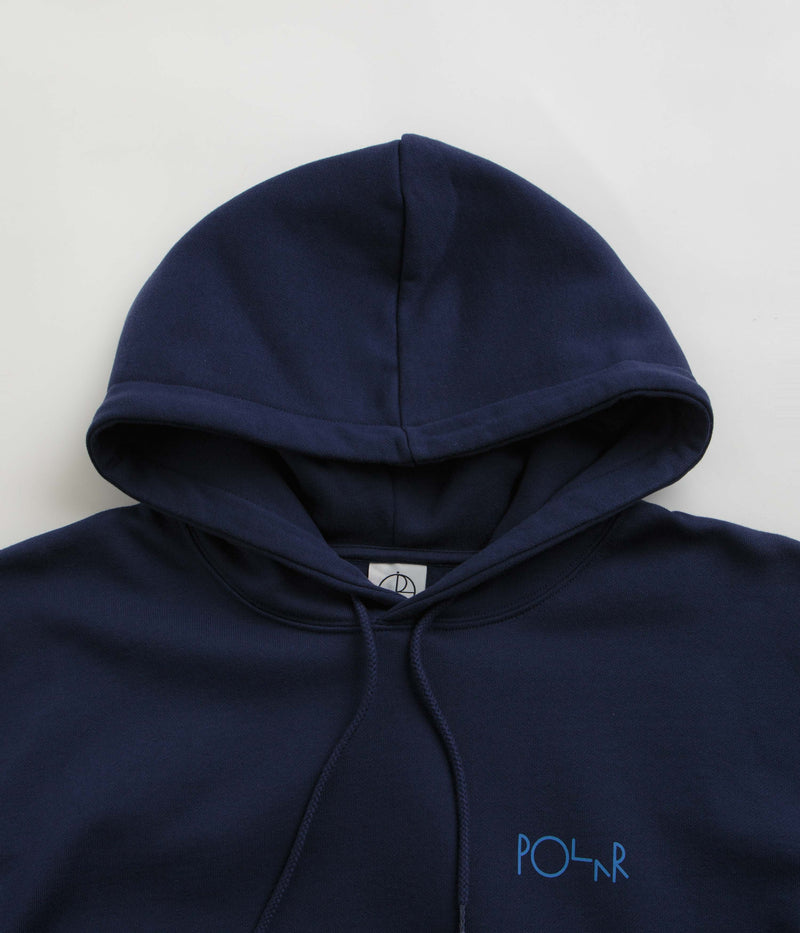 Polar Stroke Logo Dave Hoodie in Dark Blue