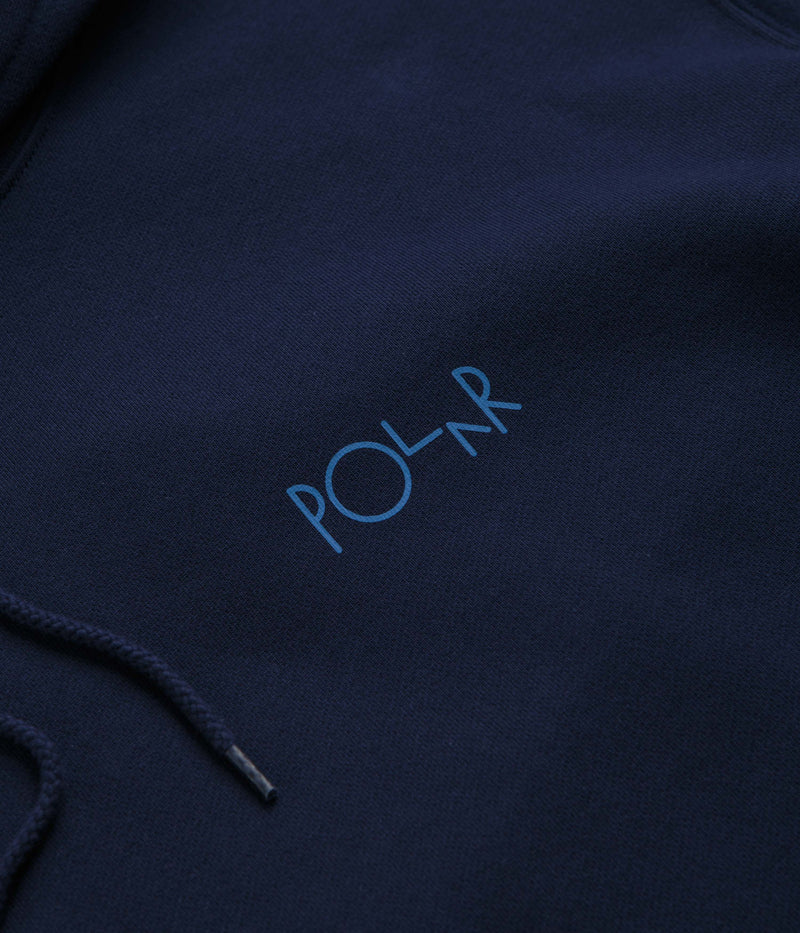 Polar Stroke Logo Dave Hoodie in Dark Blue