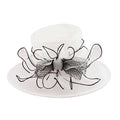 Polka Dot Bow Organza Hat Dress Hat Something Special LA hto1263WH White