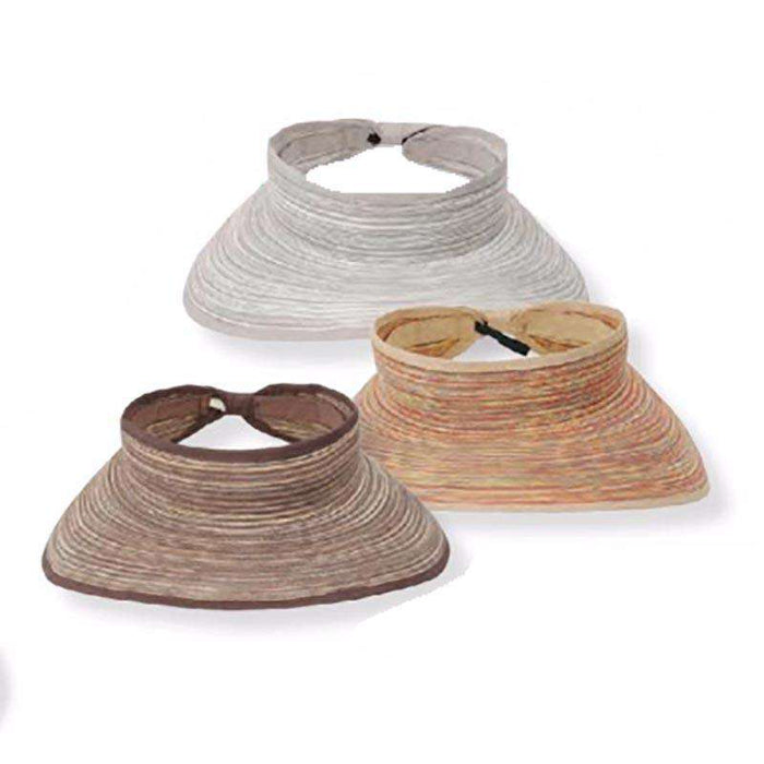 Polybraid Metallic Roll Up Sun Visor by JSA Visor Cap Jeanne Simmons Accessories