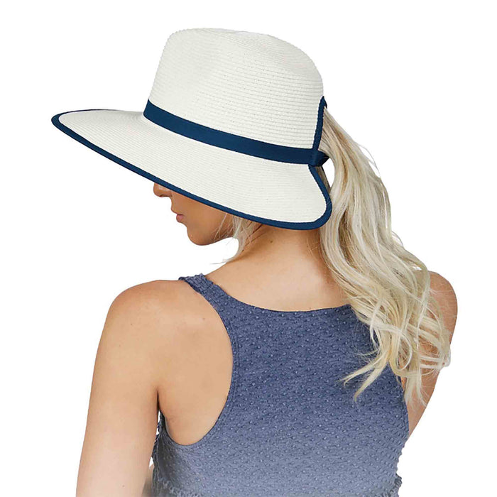 Ponytail Hole Fedora for Large Heads - Karen Keith Hats Facesaver Hat Great hats by Karen Keith