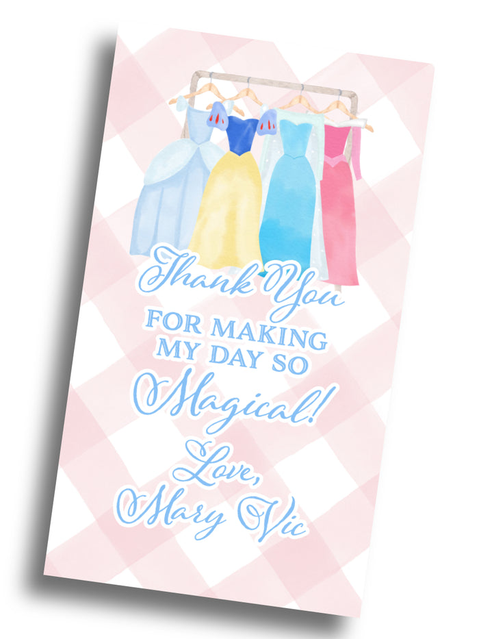 Princess Party Favor Tag