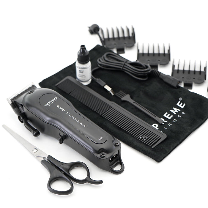 Supreme Trimmer Pro Clipper Lite Hair Clipper Kit and Accessories